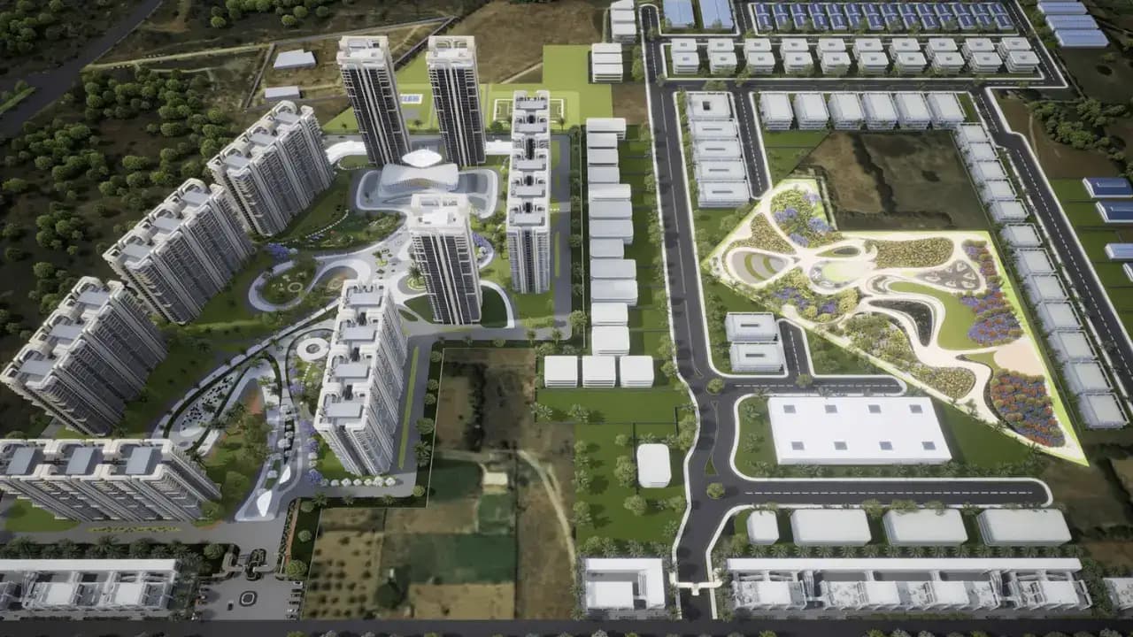 GIC Manesar aerial master plan showing integrated township